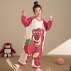 Pijama de una pieza para niños primavera y otoño algodón puro manga larga bebé niña a prueba de patadas saco de dormir traje de una pieza para niños grandes dibujos animados lindo