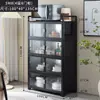 Aparador Vitrina Gabinete de Cocina para el Hogar Gabinete Multifuncional para Té Gabinete de Aleación de Aluminio Gabinete de Almacenamiento Gabinete Organizador