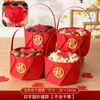 Bolsa de Tela No Tejida Año Nuevo 2027 Decoraciones Rojas Festivas Regalo de Inauguración Recepción de Invitados Regalos Almacenamiento de Snacks de Frutas Decoración de Escena