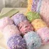 Hilo de lana y mohair mezclado a mano DIY bufanda de punto a mano de primavera de pelo largo hilo de ganchillo bolsa hecha a mano 100 gramos