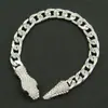 Estilo Ins Europeo y Americano Cadena Cubana Lujo Accesible Corta Full Diamante Cabeza de Serpiente Hebilla Magnética Collar Diseño de Nicho Personalizado Cadena para la Clavícula para Mujeres