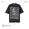 Camisetas de Manga Corta con Estampado de Personaje de Marca de Moda de Peso Pesado de 250g para Hombre y Mujer Nuevas Holgadas Exportación Transfronteriza Venta al por Mayor Tops de Algodón Puro