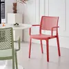 Cadeiras de Jantar de Plástico Vazadas para Hotéis, Pousadas e Uso Doméstico; Cadeiras de Plástico Empilháveis; Cadeiras de Espera para Lojas de Chá com Leite; Cadeiras com Encostos