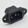 Tomada de Força Pronta de Fábrica Tomada de Interface AC Tomada Macho de Cobre de Três Furos Nylon de Alta Resistência Resistência a Altas Temperaturas