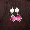 Pendientes Vintage Bordados Hechos a Mano de Estilo Étnico de Moda con Borlas Pequeñas, Joyería de Plata Miao de Yunnan, Color Blanco, Tamaño 41