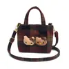 Bolsa de Ombro de Gatinho Nizi de Pelúcia Transfronteiriça para Mulheres, Casual e Versátil para o Dia a Dia, Mão Leve de Luxo, Transversal para Pais e Filhos, Crianças, Tendência
