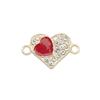Accesorios de joyería de bricolaje, estilo coreano, doble punto de suspensión, patrón de amor de diamante, collar de aleación con goteo de aceite, pulsera, colgante pequeño individual, accesorios