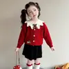 Cárdigan de Punto para Niña Atuendo de Otoño 2026 Nuevo Moda Suéter Abrigo Infantil Top para Bebé Suéter Versátil de Primavera y Otoño