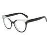 Nuevas gafas de ojo de gato con bloqueo de color transfronterizo, antiluz azul, monturas de gafas de moda retro, gafas lisas de moda, gafas lisas