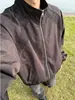 Jaqueta Bomber Patchwork Estilo Americano com Gola Alta para Homens, Marca Nova e Moderna para Primavera e Outono, Jaqueta Versátil de Workwear Cool e Estilosa com Caimento Solto
