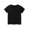27Kids Ropa Infantil Verano 2025 Modelo Camiseta de Manga Corta Infantil Camisa Publicitaria Estilo Coreano Color Sólido Sin Estampado Ropa Infantil