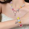 Conoce a Rainbow ~ Collar de Caramelo Celebridad de Internet Dulce Fresca Chica Picante Cadena para Clavícula Femenina ins Diseño de Nicho Accesorios de Moda de Gama Alta