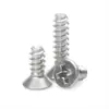 Tornillos Kb de Hierro Niquelado/Recubrimiento Negro de Cabeza Plana Cruzada con Cola Plana, Tornillos Electrónicos Pequeños de Cabeza Avellanada con Cola Plana M1-M4
