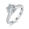 Anillos de Moissanita Únicos de Diseño de Nicho en Time Middle Anillo Inteligente Segundos a través de Bolígrafo de Taladro Taladro Real