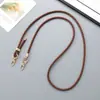 Lanyard de Cuero Trenzado de Nuevo Estilo para Teléfono Móvil Cadena Cruzada Ajustable Llavero de Bolso Fuerte y Duradero Colgante Antiperdida