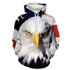 Comercio exterior nuevo suéter de punto de manga larga para hombre otoño calle europea y americana cuello redondo suéter con estampado de lobo 3d hombre