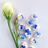 Calcomanía de Corazón de Melocotón Cuentas de Cerámica con Perlas Cuentas de Cerámica Estilo Chino Accesorios Hechos a Mano para DIY Pulsera Accesorios para Collar Material