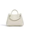 Design de Nicho Nova Bolsa de Ombro Bolsa Trançada Portátil Grande Capacidade Couro Genuíno Bolsa Feminina Vintage Bolsa Cesta de Legumes