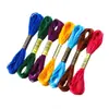 Hilo Floral Mixto de 8 Colores Hilo para Punto de Cruz Hilo de Algodón Hilo de Seda Materiales DIY Hechos a Mano Hilo para Envolver Pasadores Hilo de Bordado