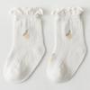 # Meias Finas de Bebê para o Verão, Meias de Malha para Recém-Nascidos com Bordas Franzidas, Meias para Crianças Pequenas Meninas