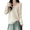 Camiseta de Capa Base de Manga Larga para Mujer, Adecuada para Primavera, Otoño e Invierno, Nuevo Estilo, Corte Holgado, Adelgazante, Talla Grande, Top de Longitud Media para Mujer