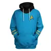 2022 Nueva Chaqueta Deportiva con Cremallera y Capucha Estampada en 3D de Star Trek Sudadera Periférica de COSPLAY