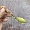 Colher de Comer de Aço Inoxidável Colher Criativa em Formato de Coração Nota Colher Dourada para Sobremesa Colher de Sopa para Casa Restaurante