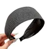 Diadema de punto de ala ancha de color sólido para otoño e invierno para mujer, accesorio para el cabello de alta gama, nuevo modelo 2025, diadema deportiva simple para lavarse la cara