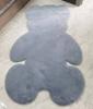 Novo Tapete de Pelúcia Sintética de Coelho com Forro de Lã, Desenho de Animal, para Quarto, Cabeceira, Janela de Canto, Quarto Infantil, Tapete Antiderrapante em Formato de Urso