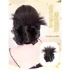 Peluca de Moño para el Cabello con Pinza de Garra para Mujeres, Nuevo Estilo de Moño Bajo para Cola de Caballo, Moño de Peluca Pluma Natural y Esponjoso para la Parte Posterior de la Cabeza