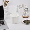 Mini Papelera de Escritorio para el Hogar con Tapa Mesa de Café de Sala de Estar Papelera Pequeña Oficina Cubo de Basura con Tapa abatible