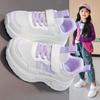 Comercio exterior selección estricta de zapatos blancos para niños primavera y otoño 2024 nuevas zapatillas de correr para niños zapatos de papá zapatillas blancas para niñas