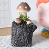 Medio tronco de hongo simulación verde bonsái pequeño fresco decoración hogar sala de estar pequeños adornos accesorios fotografía venta al por mayor