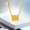 Tienda de Oro Mismo Estilo Collar de Cintura Delgada para Mujer, Color Duradero, Lujo Ligero, Moderno, Versátil, Joyería de Colgante de Alta Gama al por Mayor