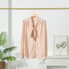 Nova Camisa de Seda de Amora Estilo Verão para Mulheres, Comprimento Médio com Fita, Laço, Elegante Top de Manga Longa, Tamanho Plus