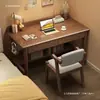 Escritorio de madera maciza para uso doméstico, tamaño pequeño, 40 cm de ancho, escritorio para computadora para estudiantes, diseño simple para el hogar, dormitorio u oficina, escritorio de escritura