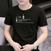 Camiseta de Manga Corta de Seda de Hielo para Hombre Verano Moderna Versátil Guapa 2024 Nueva Camiseta de Media Manga Estilo Coreano Top