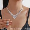 Fornecimento transfronteiriço garra cadeia flash nude Diamante zircão brincos de diamante cheio colar terno retrô simples vestido clavícula cadeia feminina