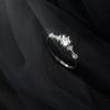 Anillo de plata Nalan s925 para mujer, estilo coreano, con un elegante diamante de seis garras y una elegante apertura, J8225