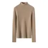 Modelo 2026, suéter 100% cachemira pura para mujer, con cuello medio alto, tejido de canalé, corte ajustado y diseñado para ser favorecedor y estilizar la figura, perfecto para otoño e invierno