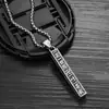 2025 Estilo Nuevo Retro Estilo Nacional Collar de Mantra de Seis Caracteres Colgante de Fundición Hip-Hop Collar Cuadrado Estampado en Sánscrito