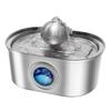 Dispensador de Agua para Mascotas de Acero Inoxidable Alimentador Inteligente de Agua Led para Gatos y Perros Purificación de Agua de Doble Capa Plato para Beber Tazón de Agua