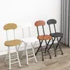 Silla Plegable Portátil Silla de Comedor para el Hogar Taburete Silla con Respaldo Silla de Entrenamiento Silla para Dormitorio de Estudiantes Silla Simple para Computadora Taburete Redondo