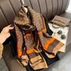 Bufanda elegante de seda Hangzhou con protección solar y letras para mujer, ideal para primavera y otoño, fina y larga, chal de satén de verano.