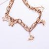 Pulsera japonesa y coreana dulce con borla diseño de moda ins simple mariposa hueca acero de titanio Pulsera para mujer suministro en stock