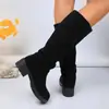 Otoño 2026 Nueva Llegada Comercio Exterior Tallas Grandes para Mujer Casual Cómodo Estilo Europeo Americano Moda Ropa Exterior Botas Talla Única