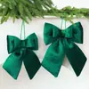 2026 Nuevo Color Sólido Lazo 3D Decoración de Árbol de Navidad Grande Adorno Colgante de Tela Adornos Navideños Adornos Colgantes