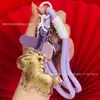 Acessórios de Chaveiro Princesa Dourada do Ano do Cavalo Ouro Puro 999 Fique Rico Instantaneamente Pingente de Bolsa Venda por Atacado em Estoque