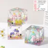 Blocos de Construção Desenho Animado Infantil Garrafa de Deriva de Areia Movediça Infundida com Óleo Gota de Óleo Oceânica Decoração de Garrafa de Areia Movediça para Desktop Brinquedo de Alívio de Estresse Presente