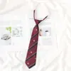 Rojo Oro y Rayas Rojas Estilo Perezoso Estilo Japonés Estilo Preppy Corbata Foto de Graduación Femenina Marrón Uniforme de Licenciatura Masculino Corbata